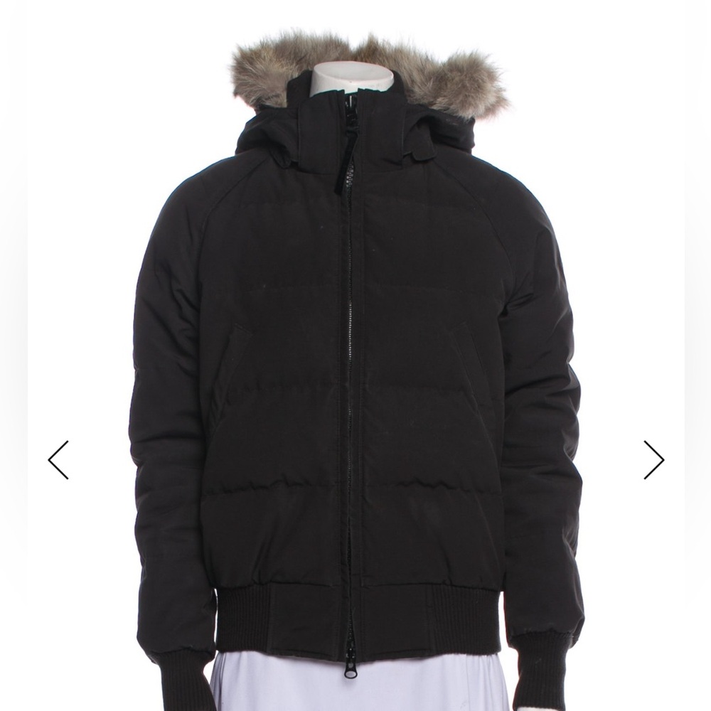 Canada Goose Black Puffer Jacket with Fur Trim size small